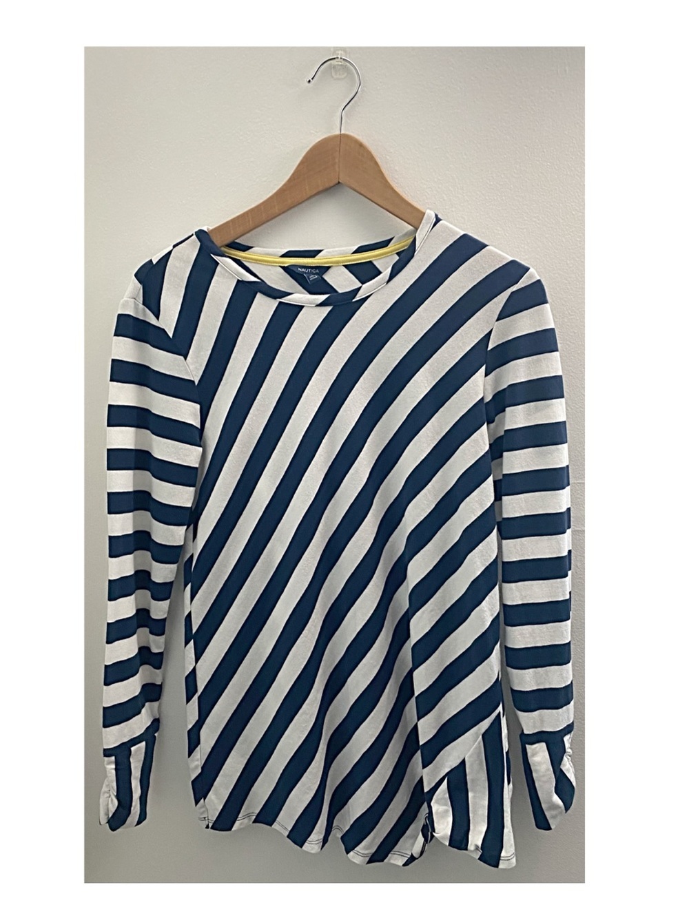 Nautica Navy & White Striped T-Shirt Women’s Small